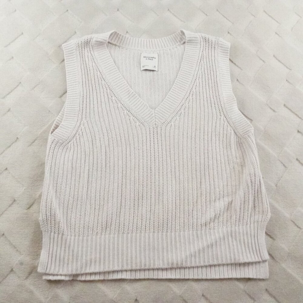Abercrombie & Fitch Knit Sweater Vest Mens Medium V-Neck Pull Over